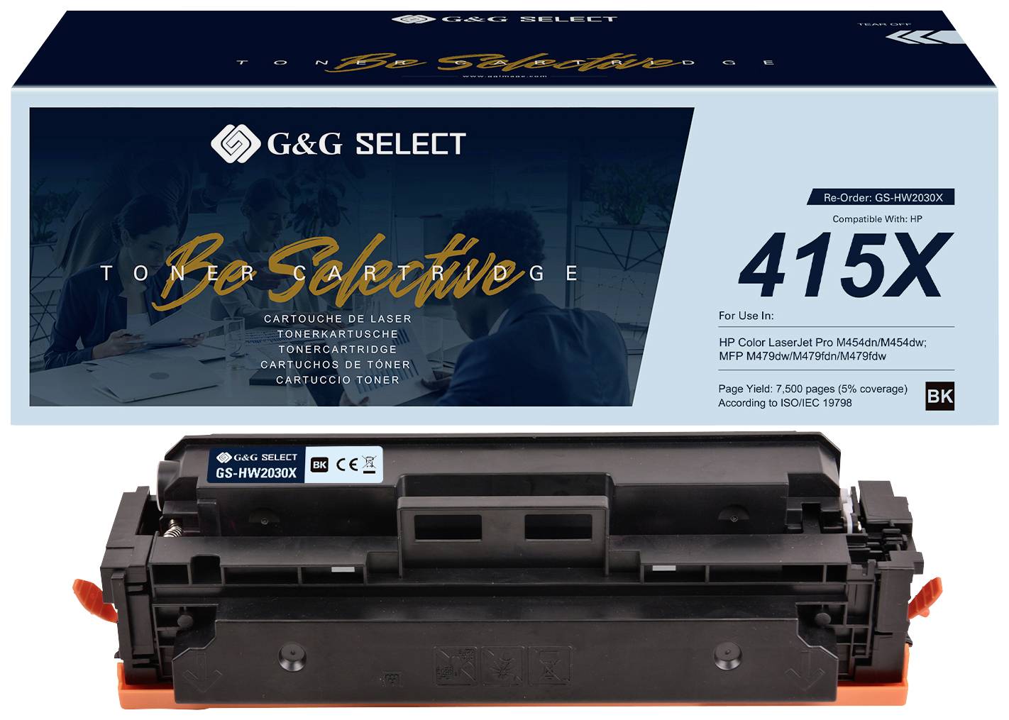 G&G Toner ersetzt HP 415X Kompatibel Schwarz W2030X GS-HW2030X(415X)