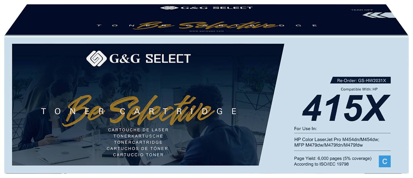 G&G Toner ersetzt HP 415X Kompatibel Cyan W2031X GS-HW2031X(415X)