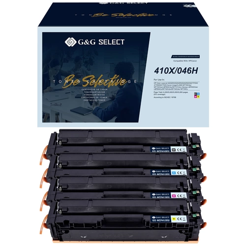 G&G Toner ersetzt HP, Canon 410X, 046H Kompatibel Kombi-Pack Schwarz, Cyan, Magenta, Gelb GS-H410X-4P G&G Toner ersetzt HP, Canon 410X, 046H Kompatibel Kombi-Pack Schwarz, Cyan, Magenta, Gelb GS-H410X-4P