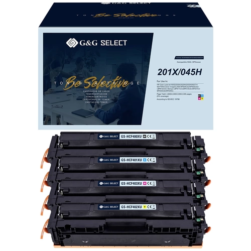 G&G Toner ersetzt HP, Canon 201X, 045H Kompatibel Schwarz, Cyan, Magenta, Gelb GS-H201X-4P G&G Toner ersetzt HP, Canon 201X, 045H Kompatibel Schwarz, Cyan, Magenta, Gelb GS-H201X-4P