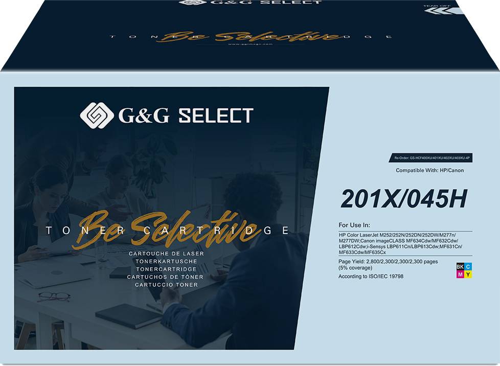 G&G Toner ersetzt HP, Canon 201X, 045H Kompatibel Schwarz, Cyan, Magenta, Gelb GS-H201X-4P
