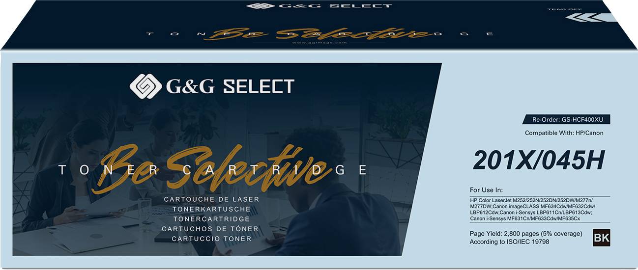 G&G Toner ersetzt HP, Canon 201X, 045H Kompatibel Schwarz CF400X/Cartridge 045H Black GS-HCF400X(U)