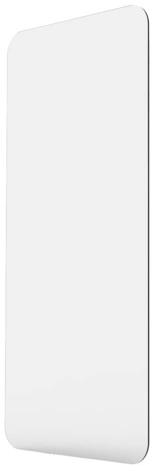 Ein schlichtes, weißes, rechteckiges Schild mit abgerundeten Ecken auf einem neutralen Hintergrund.