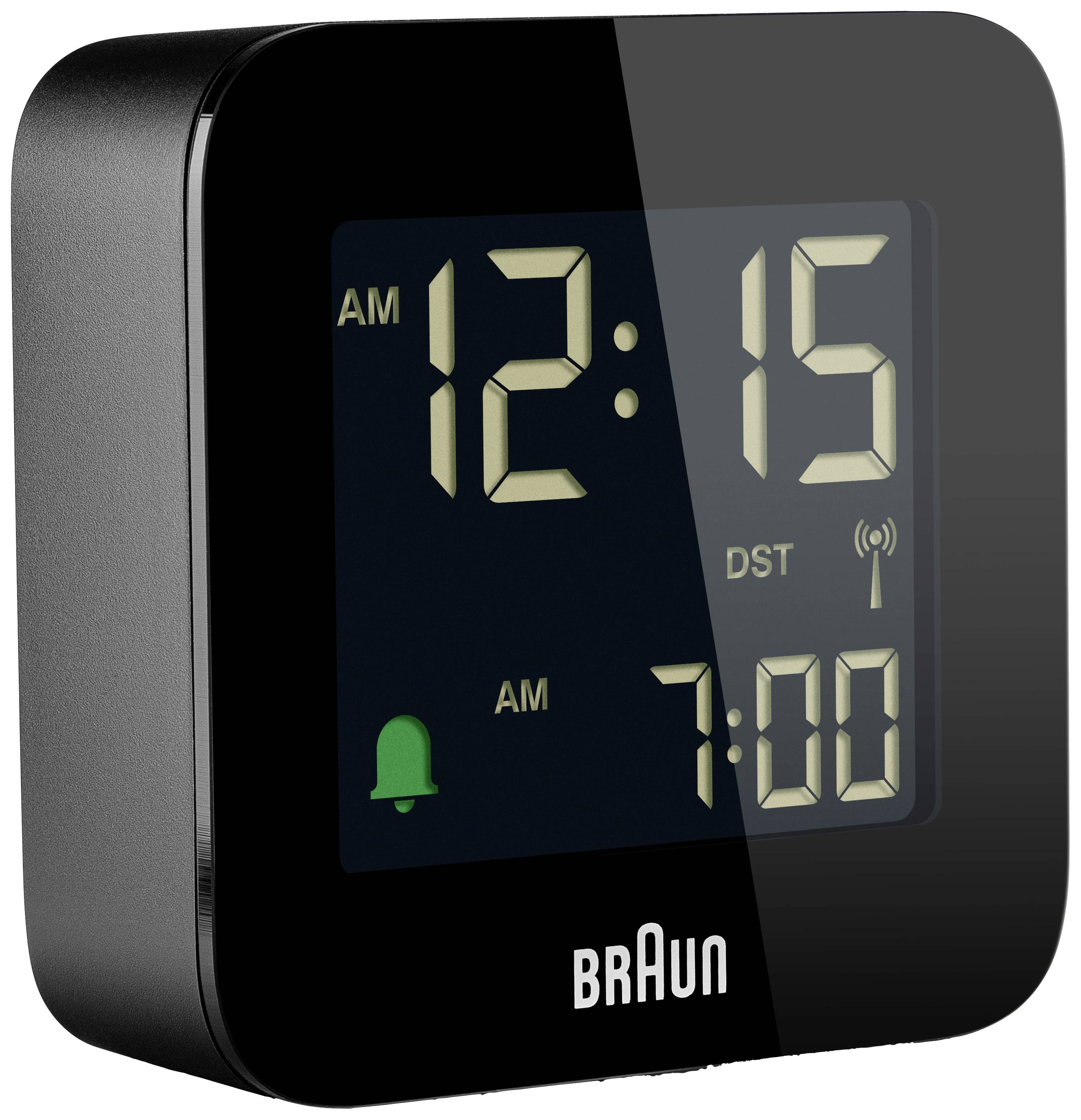 Braun BC08B-DCF Funk Wecker Schwarz negatives Display