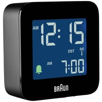 Braun BC08B-DCF Funk Wecker Schwarz negatives Display Braun BC08B-DCF Funk Wecker Schwarz negatives Display