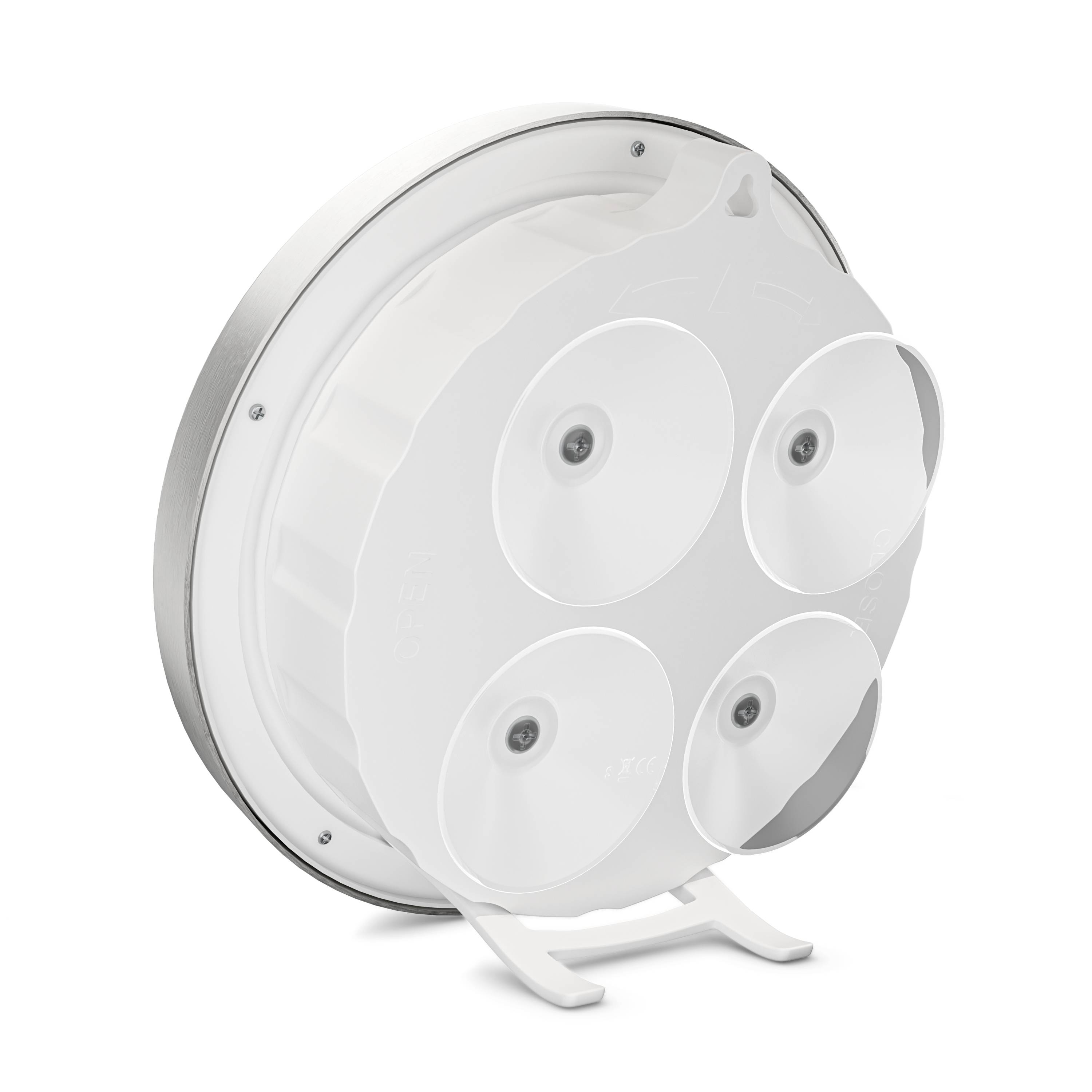 Mebus 41124 Funk Wanduhr 17cm x 6cm Silber Badezimmer-/Feuchtraum geeignet