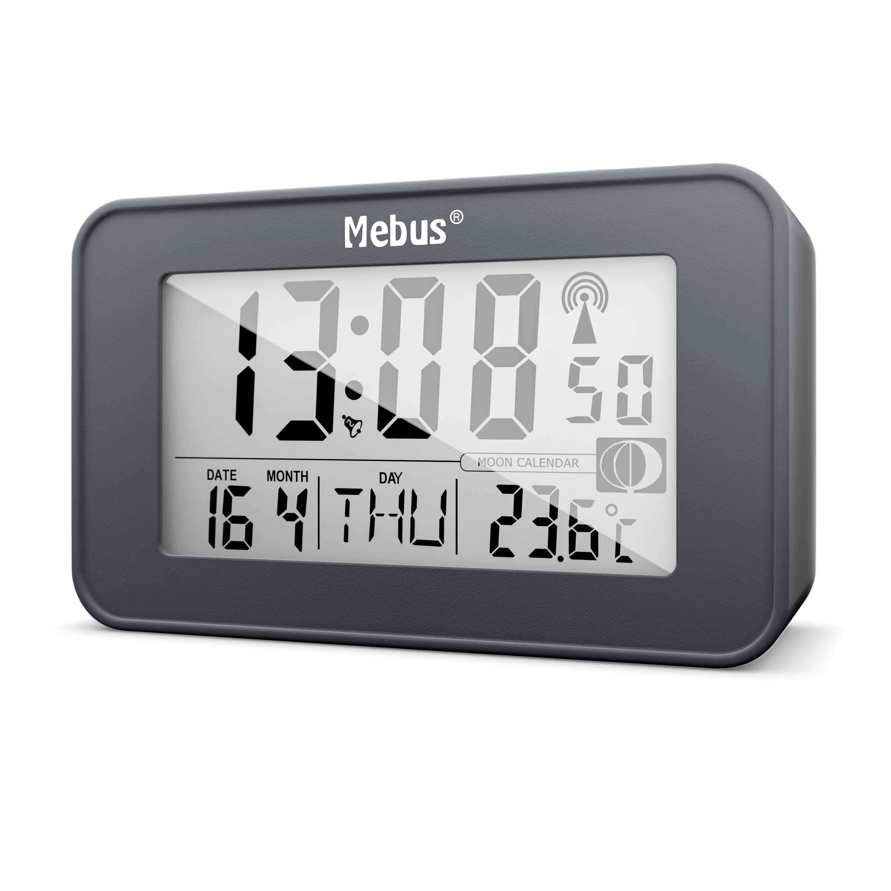 Mebus 51460 Funk Wecker Anthrazit Alarmzeiten 2