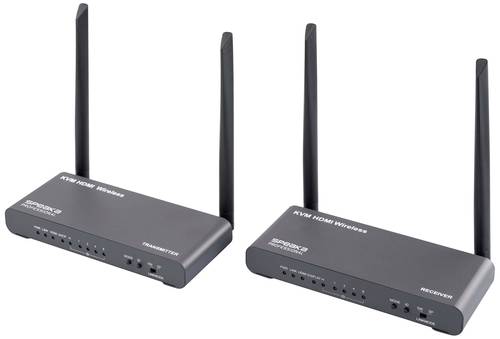 SpeaKa Professional SP-HDE-620 HDMI-Funkübertragung (Set) 100m 5GHz 3840 x 2160 Pixel KVM-Funktion