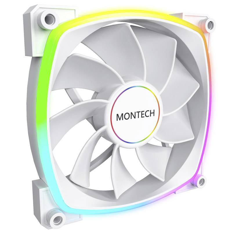 MONTECH RX140 PWM ARGB Reverse Lüfter- 140mm, weiß PC-Gehäuse-Lüfter (B x H x T) 140 x 14