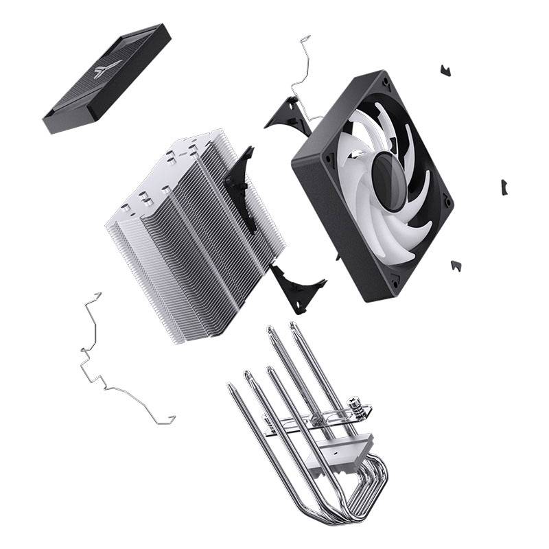 Jonsbo Jonsbo CR-1000 V2 ARGB - schwarz CPU-Kühler mit Lüfter AMD® AM4, AMD® AM5, Intel® LGA 1700, Intel® LGA 1200, Intel® LGA 1151, Intel® L