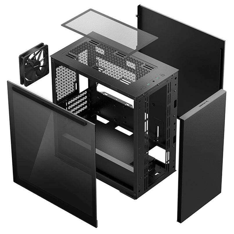 DeepCool Macube 110 Micro-ATX - schwarz Micro-Tower Gaming-Gehäuse, Gehäuse, PC-Gehäuse S