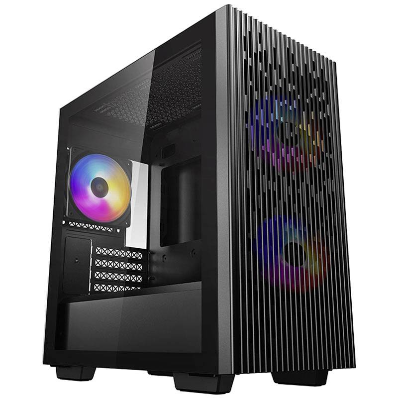 DeepCool Matrexx 40 3FS Micro-ATX - schwarz Micro-Tower Gaming-Gehäuse, Gehäuse, PC-Gehäu