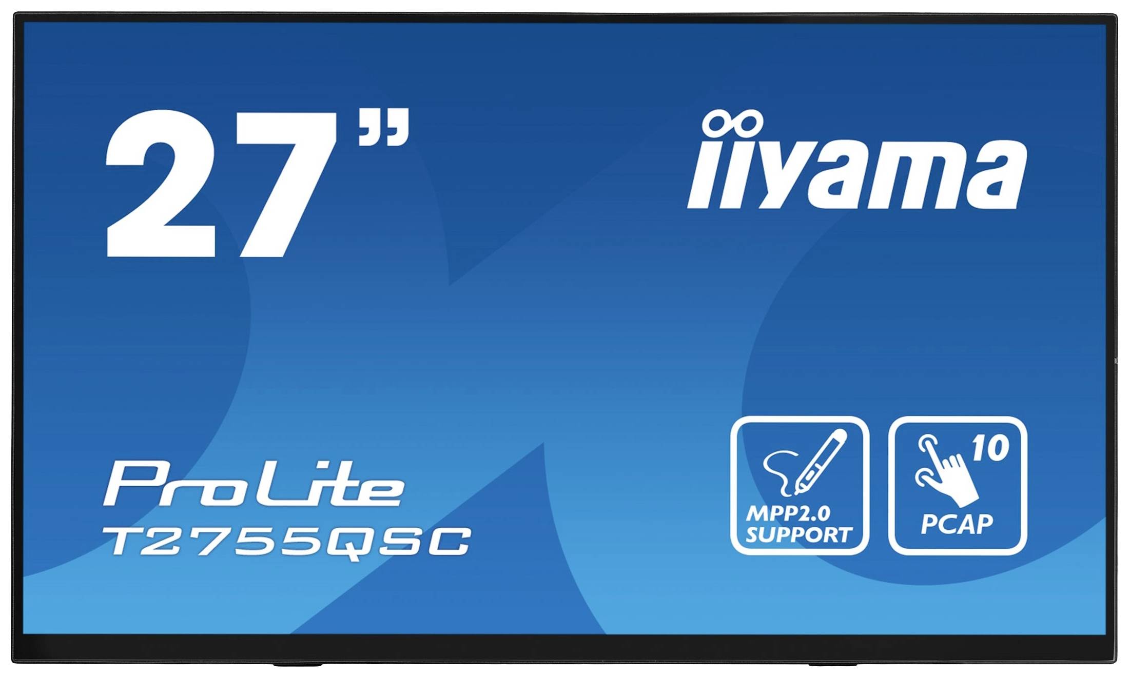 Iiyama ProLite T2755QSC-B1 Touchscreen-Monitor EEK: D (A - G) 68.6 cm (27 Zoll) 2560 x 1440 Pixel 16:9 5 ms HDMI®, DisplayPort, Audio-Line-out, USB-