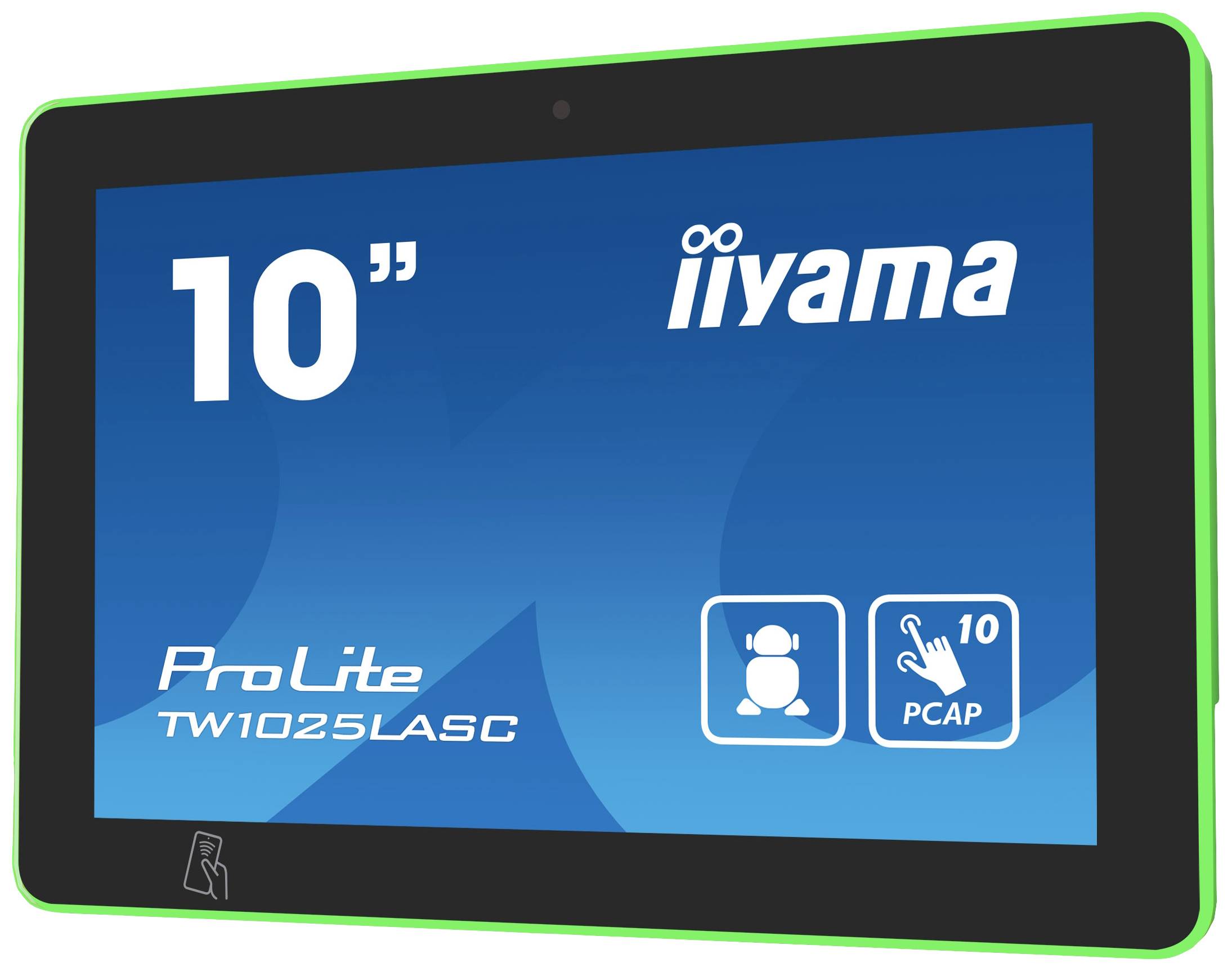 Iiyama ProLite TW1025LASC-B1PNR Touchscreen-Monitor 25.7cm (10.1 Zoll) 1280 x 800 Pixel 16:10 25 ms USB-A (USB 3.2 Gen 1), RJ45