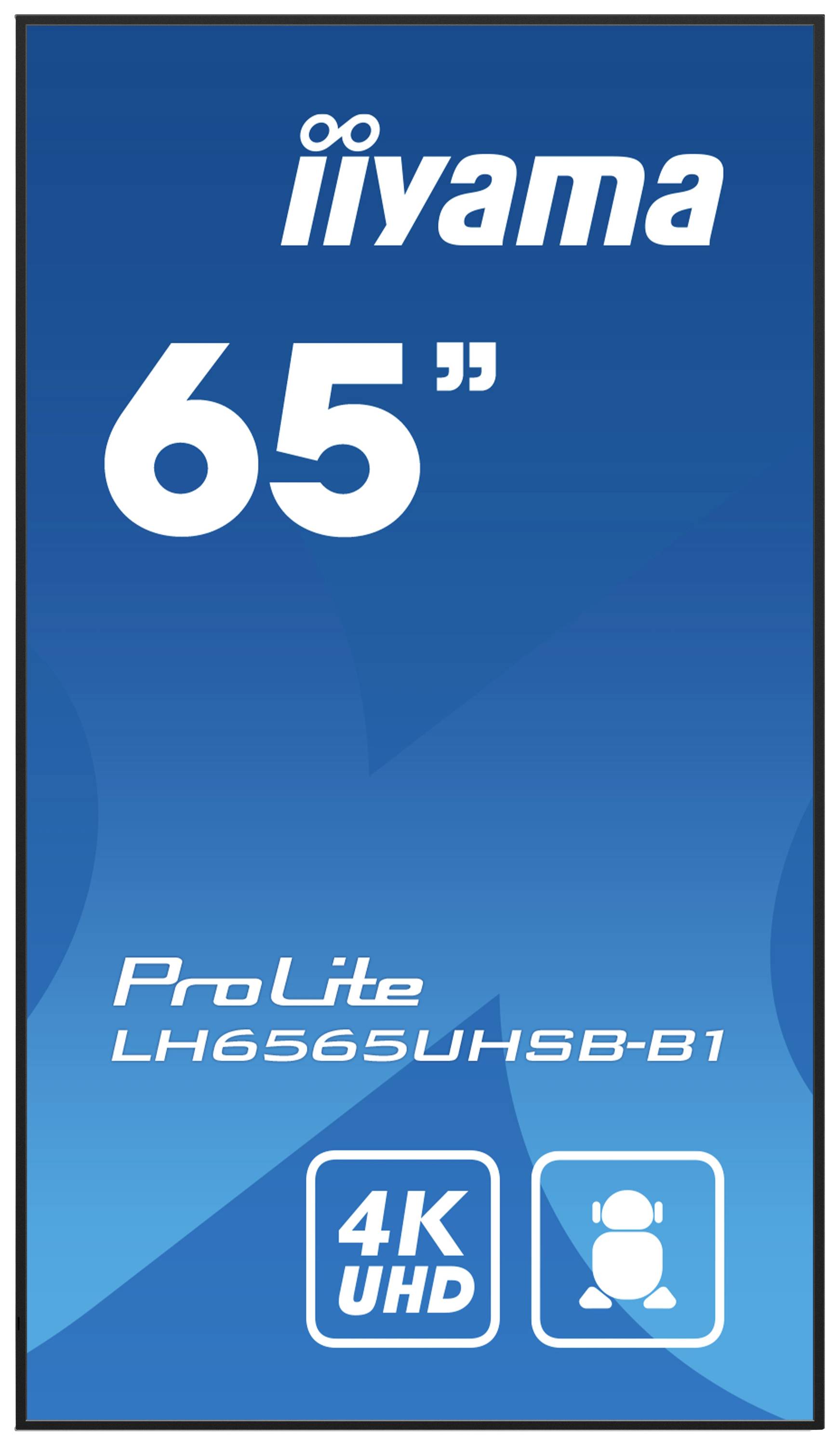 Iiyama ProLite LH6565UHSB-B1 Digital Signage Display EEK: E (A - G) 163.8 cm (64.5 Zoll) 3840 x 2160 Pixel 24/7 Anti-Einbrenn-Funktion, Media