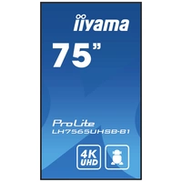 Iiyama ProLite LH7565UHSB-B1 Digital Signage Display EEK: E (A - G) 190.5cm (75 Zoll) 3840 x 2160 Pixel 24/7 Iiyama ProLite LH7565UHSB-B1 Digital Signage Display EEK: E (A - G) 190.5cm (75 Zoll) 3840 x 2160 Pixel 24/7
