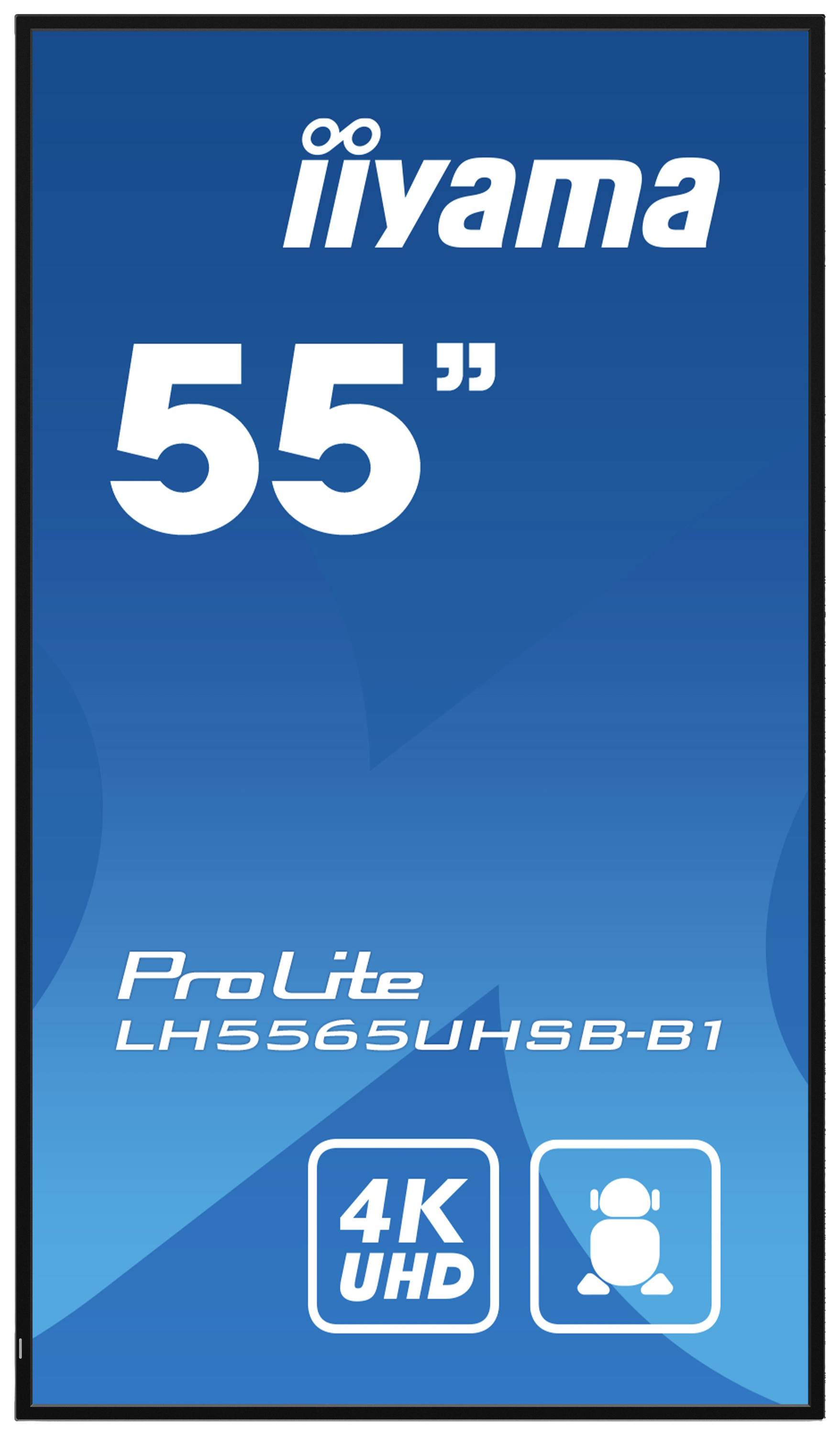Iiyama ProLite LH5565UHSB-B1 Digital Signage Display EEK: E (A - G) 138.7cm (54.6 Zoll) 3840 x 2160 Pixel 24/7
