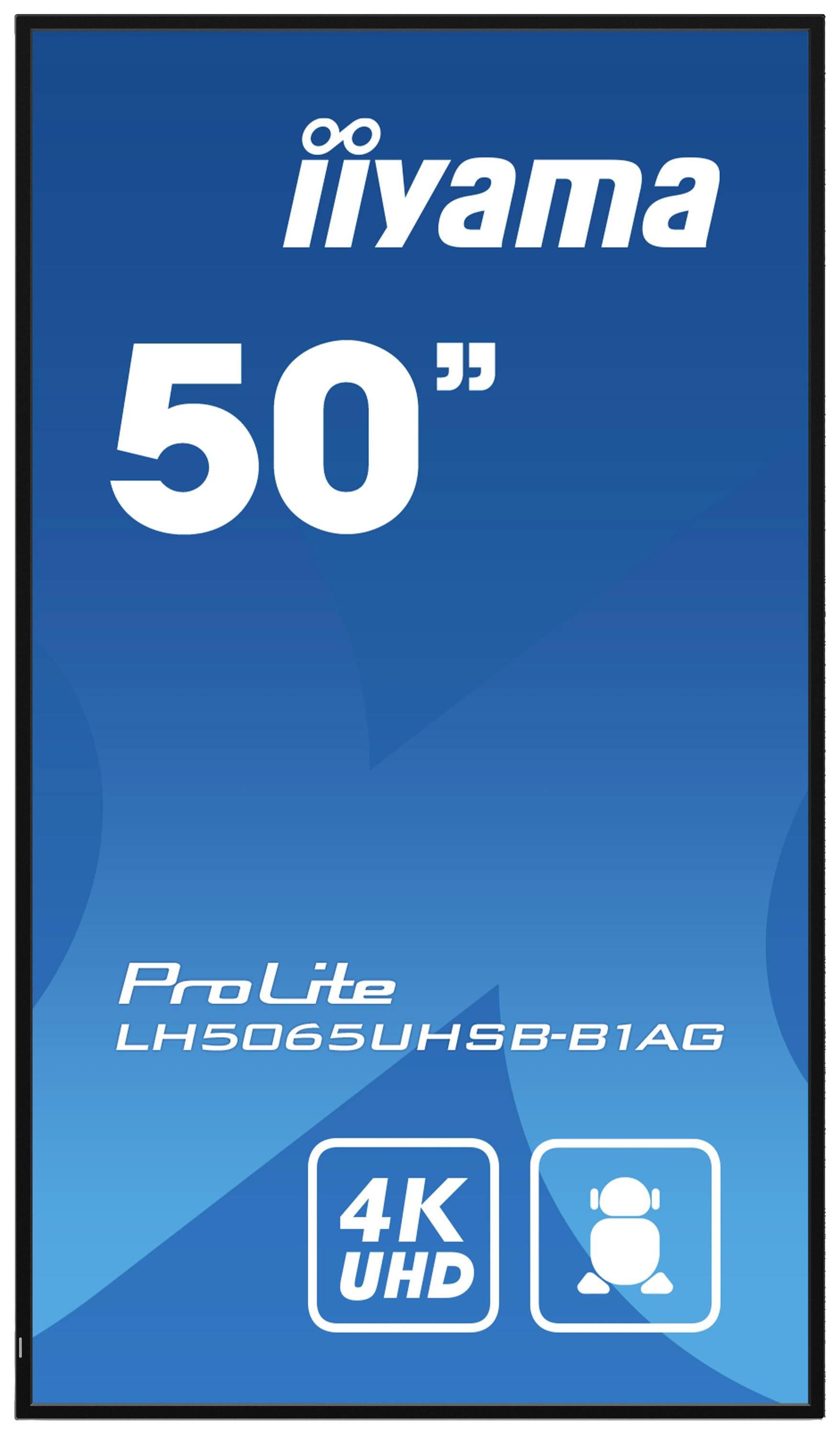 Iiyama ProLite LH5065UHSB-B1AG Digital Signage Display EEK: E (A - G) 126cm 49.5 Zoll 3840 x 2160 Pixel 24/7