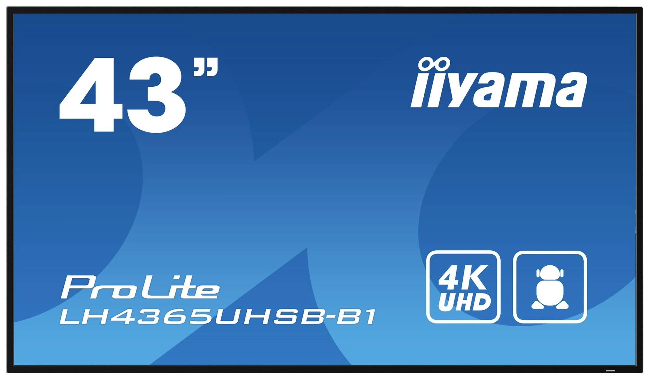 Iiyama ProLite LH4365UHSB-B1 Digital Signage Display EEK: E (A - G) 108 cm (42.5 Zoll) 3840 x 2160 Pixel 24/7 Anti-Einbrenn-Funktion, Media