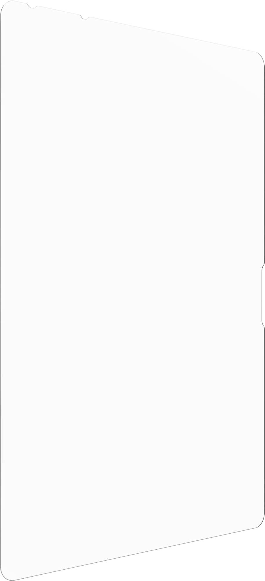 Weiße, leere Tablet-Hülle, steht aufrecht.