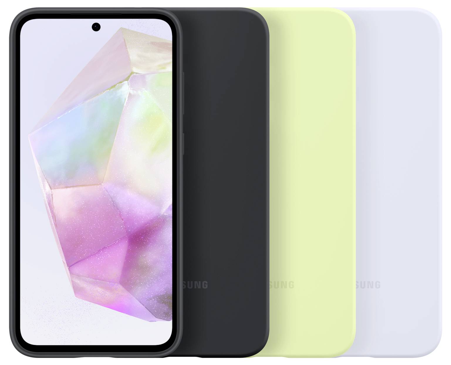 Samsung Silicone Case Backcover Galaxy A35 5G Limettengrün Stoßfest EF-PA356TMEGWW