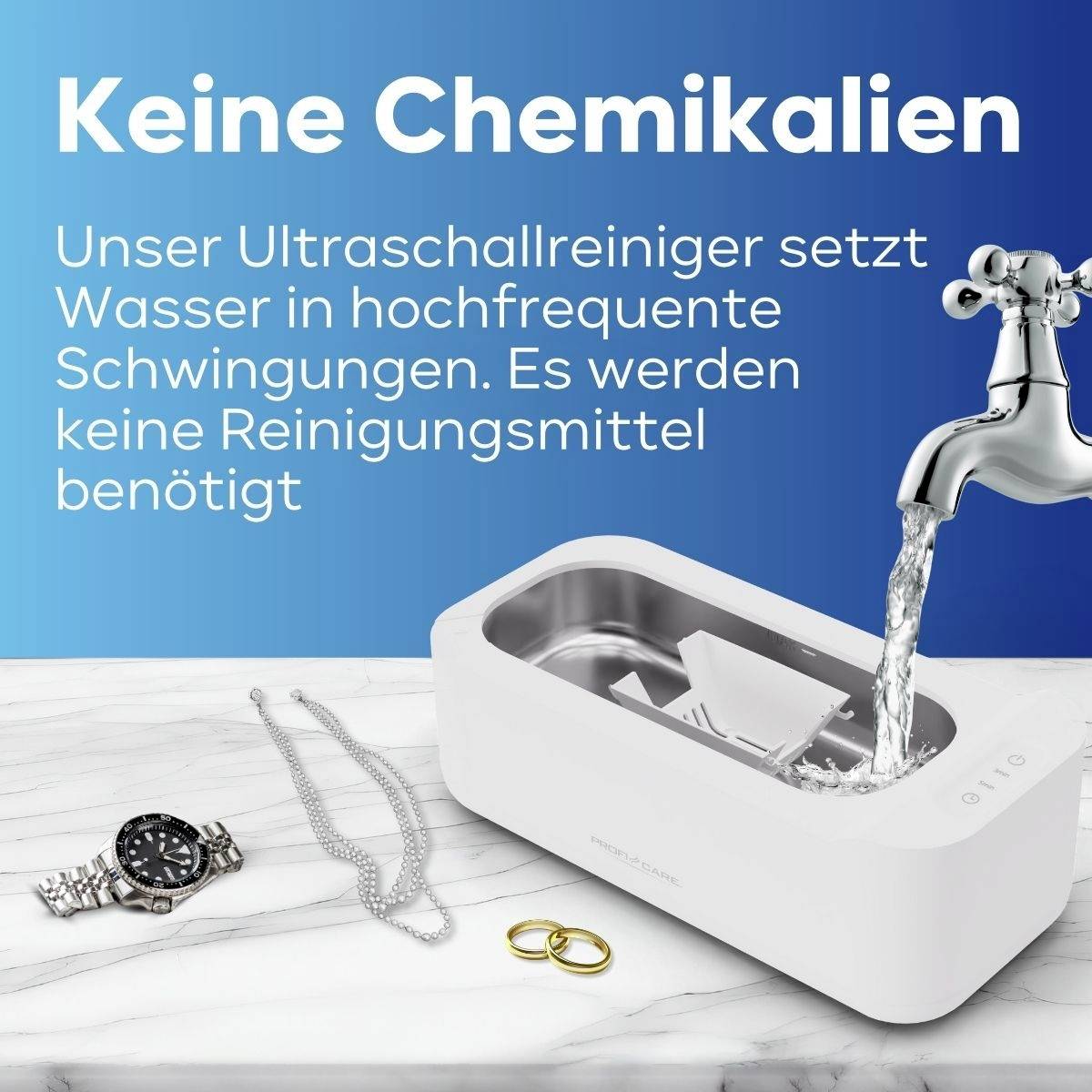 Profi-Care PC-USR 3120 Ultraschallreiniger Schmuck, Dentaler Bereich, Haushalt 400ml