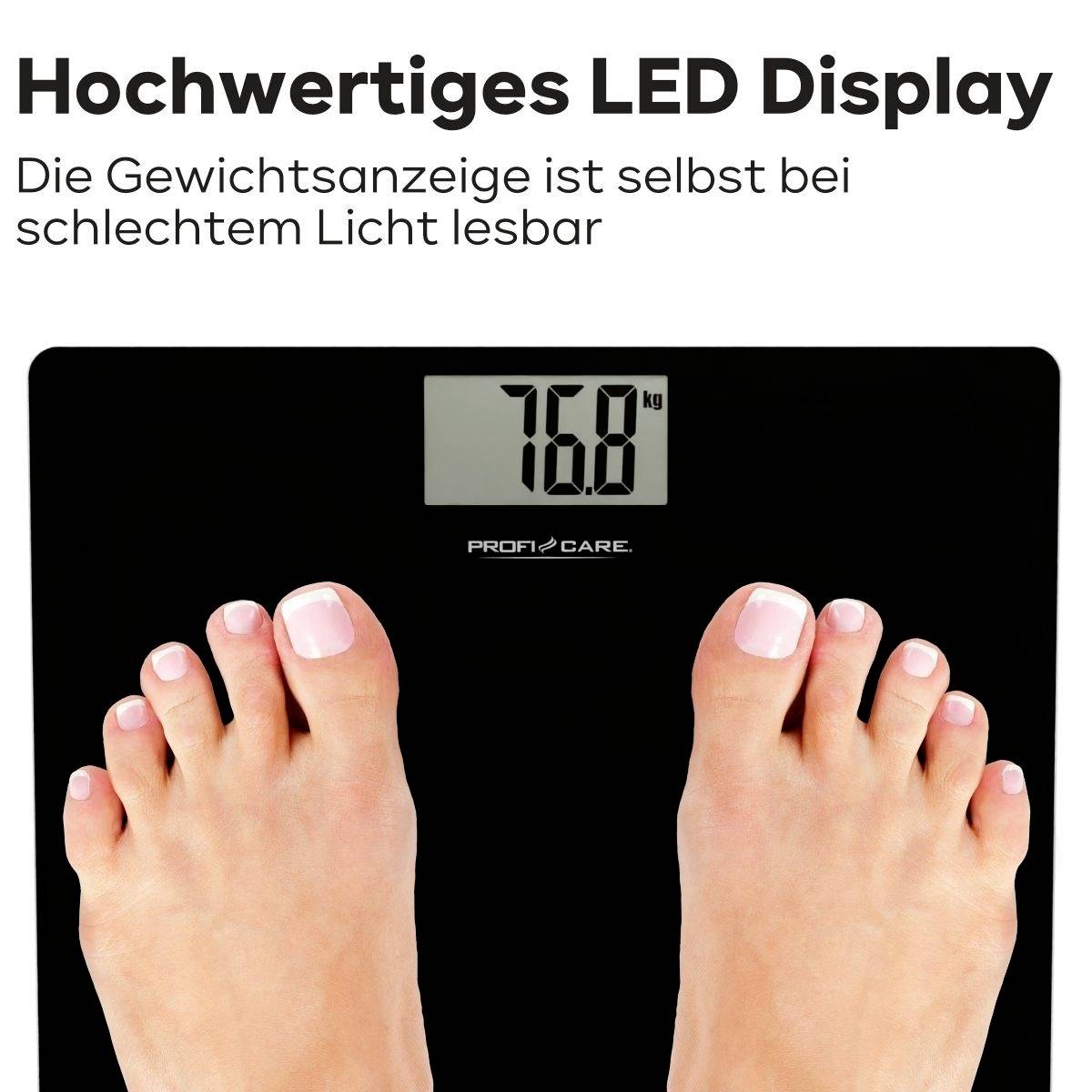 Profi-Care PC-PW 3122 Personenwaage digital Wägebereich (max.)=180kg Schwarz