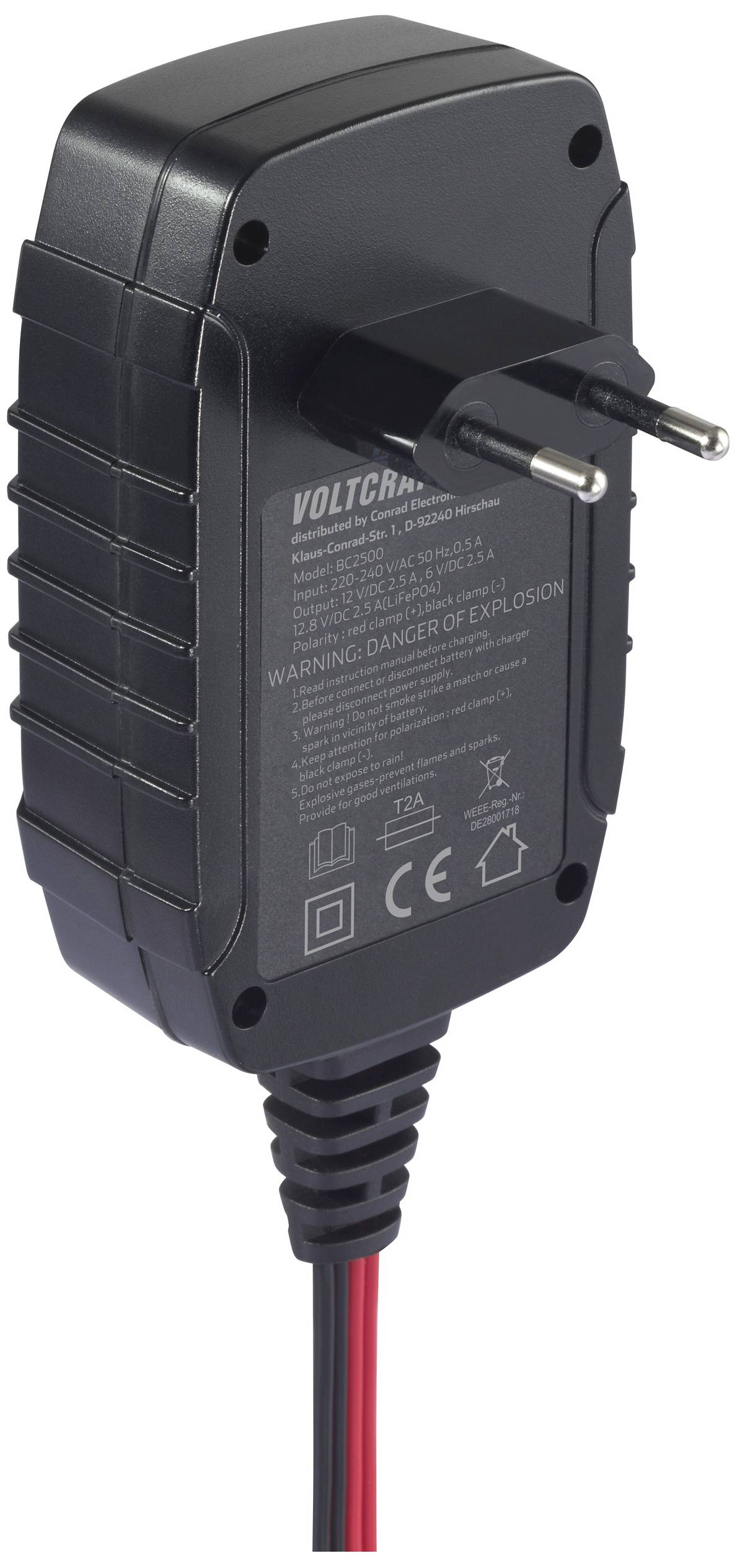 VOLTCRAFT BC2500 VC-16015905 Automatikladegerät 6 V, 12V 2.5A