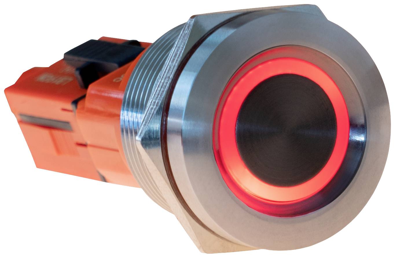 Joy-it 22T-02 22T-02 Tastschalter 24V 2A 1 x Ein/Aus rastend Rot, Blau (Ø x L) 25mm x 22.7mm IK10, IP68 1St.