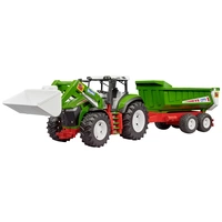 Bruder ROADMAX Traktor mit Frontlader und Kippanhänger Fertigmodell Landwirtschafts Modell Bruder ROADMAX Traktor mit Frontlader und Kippanhänger Fertigmodell Landwirtschafts Modell