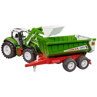 Bruder ROADMAX Traktor mit Frontlader und Kippanhänger Fertigmodell Landwirtschafts Modell Bruder ROADMAX Traktor mit Frontlader und Kippanhänger Fertigmodell Landwirtschafts Modell