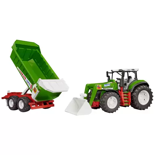 Bruder ROADMAX Traktor mit Frontlader und Kippanhänger Fertigmodell Landwirtschafts Modell Bruder ROADMAX Traktor mit Frontlader und Kippanhänger Fertigmodell Landwirtschafts Modell
