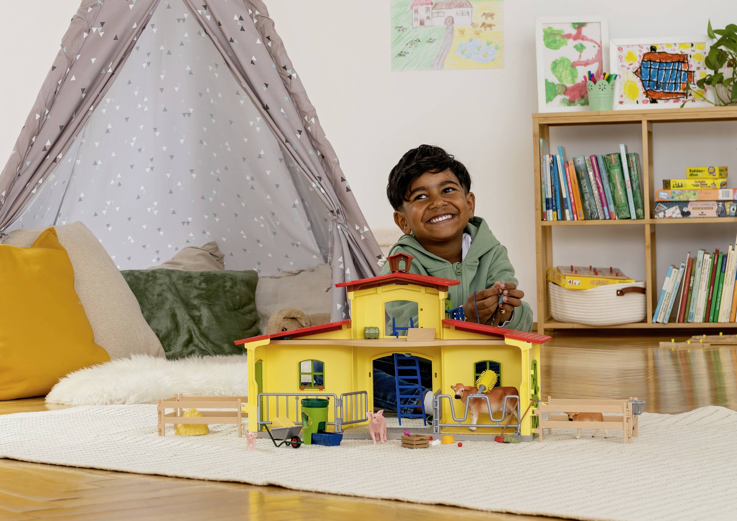 Schleich Farm-World Großer Stall