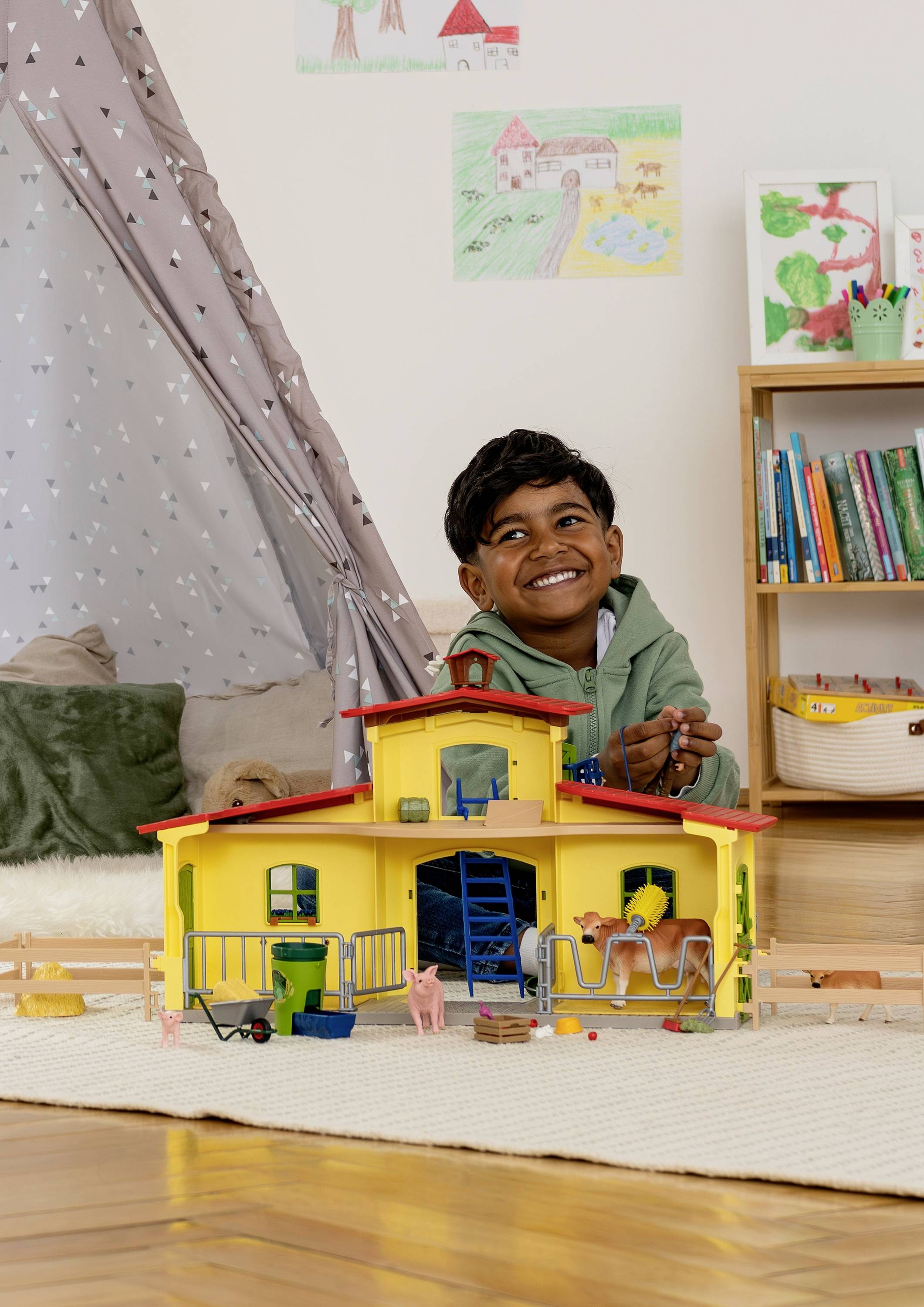 Schleich Farm-World Großer Stall