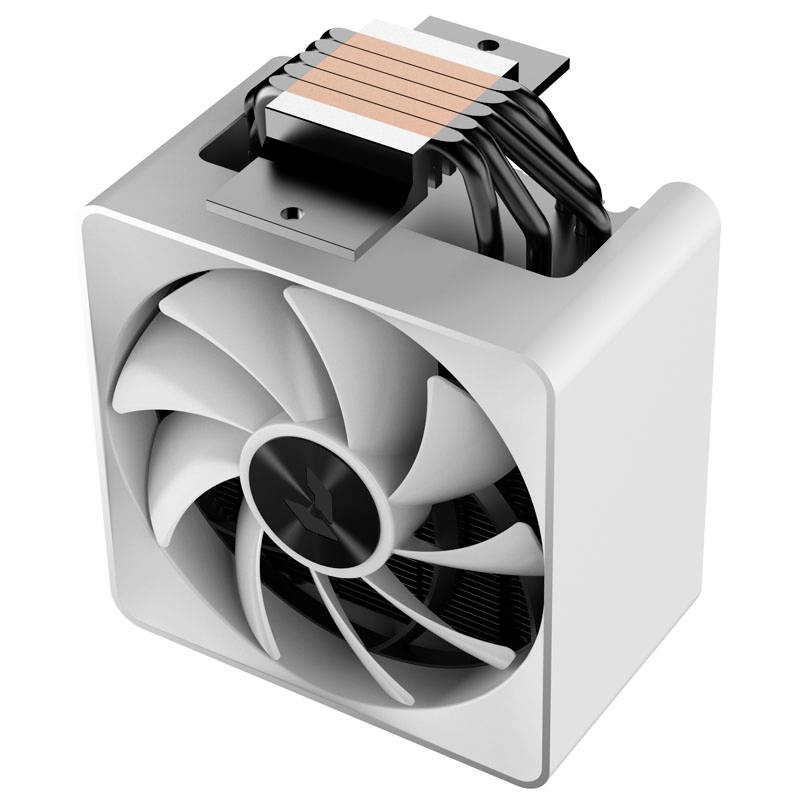 APNX AP1-V CPU-Kühler - 120mm, weiß CPU-Kühler mit Lüfter Intel® LGA 1200, Intel® LGA 1700, Intel® LGA 1150, Intel® LGA 1151