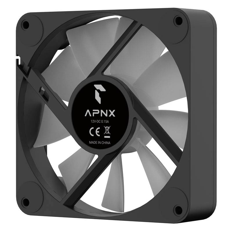 APNX FP1-120 PWM Lüfter, ARGB - 120mm, schwarz PC-Gehäuse-Lüfter Schwarz (B x H x T) 120 x 120 x 30mm