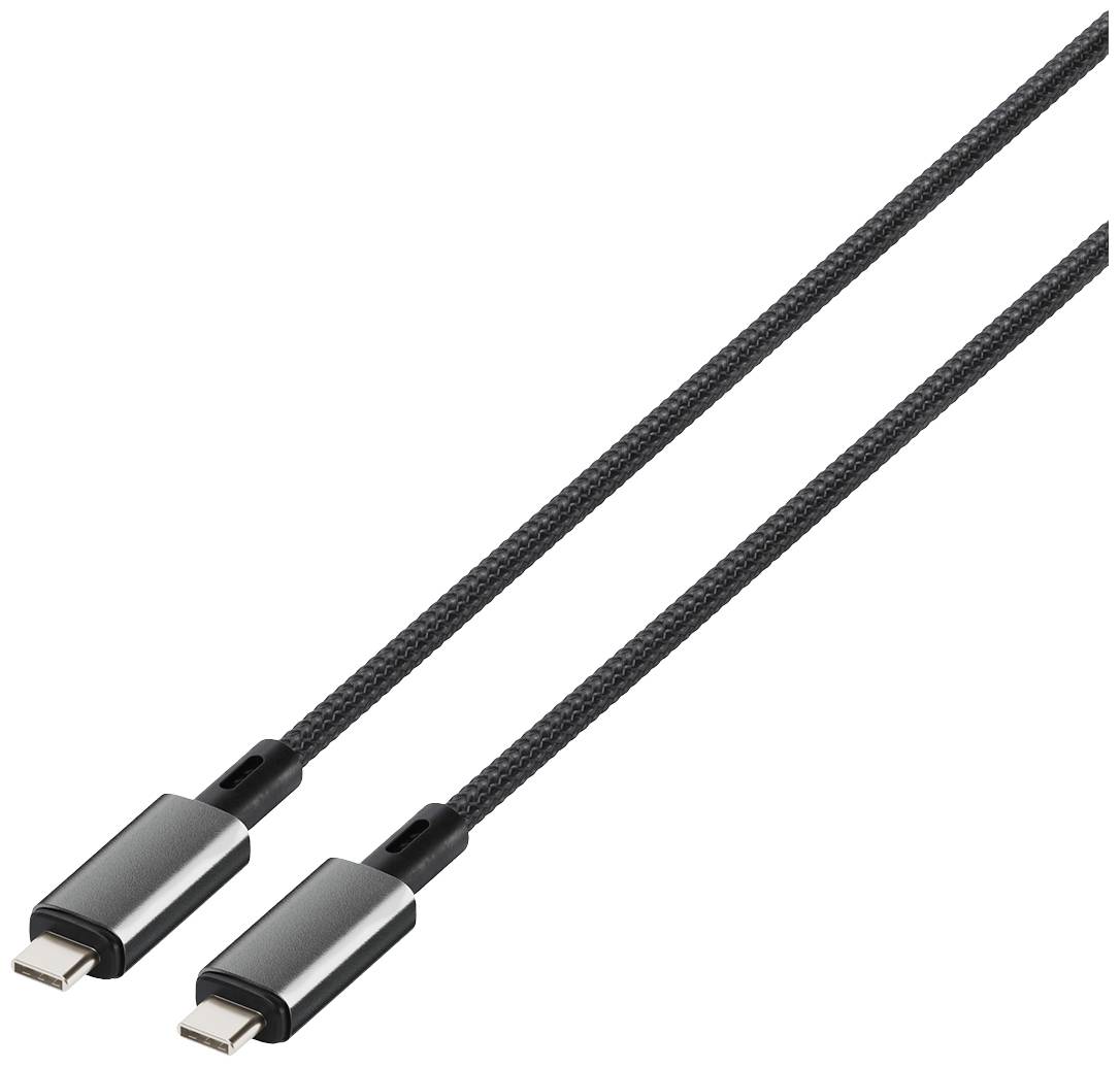 Vivanco USB-C® Kabel USB4® USB-C® Schwarz 64015