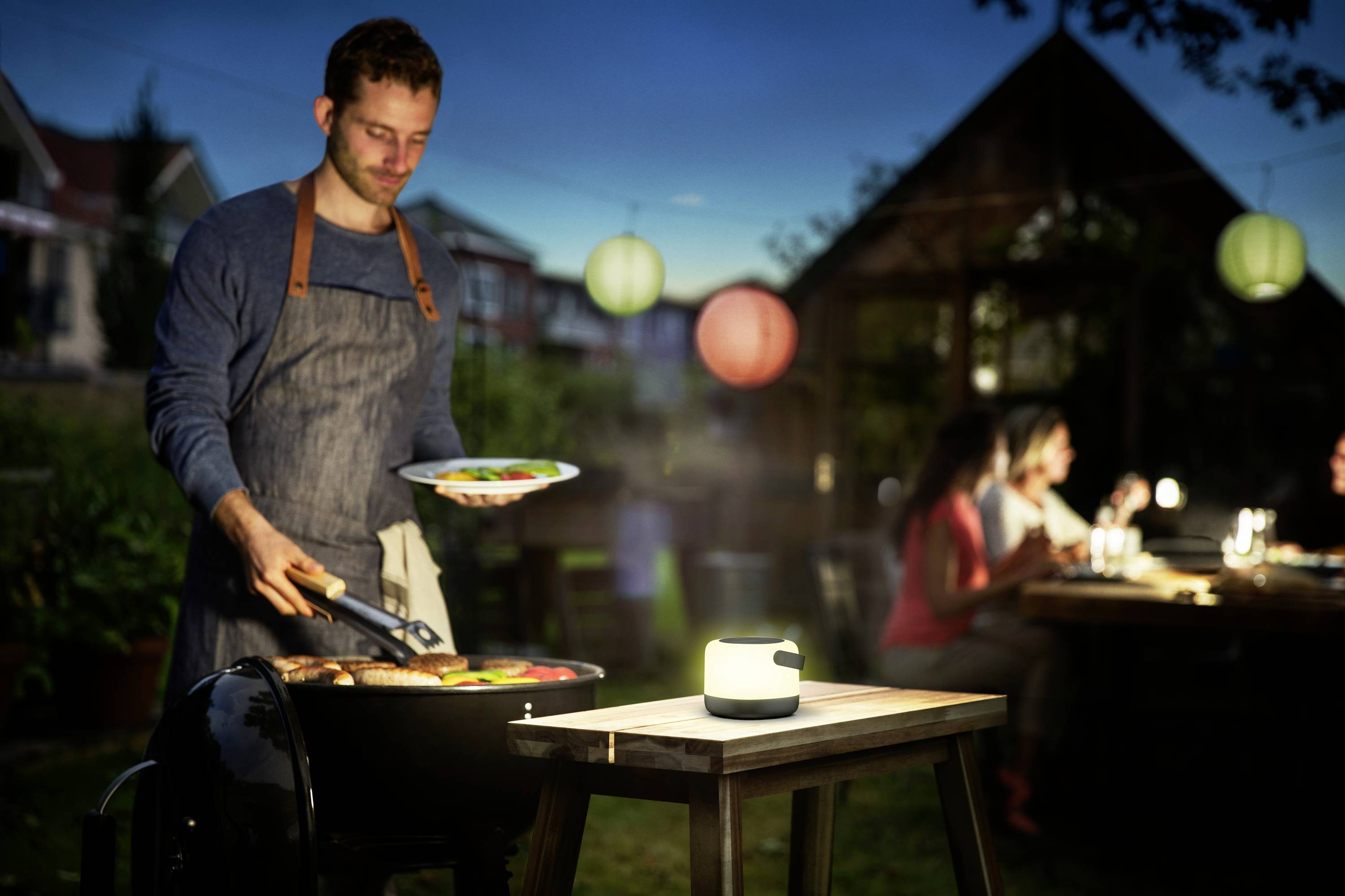 Philips LED 8720169296503 Alula SR PT 1.2W RGB30K BL Solar-Tischlampe 1.2W Warmweiß, RGB Weiß, Schwarz