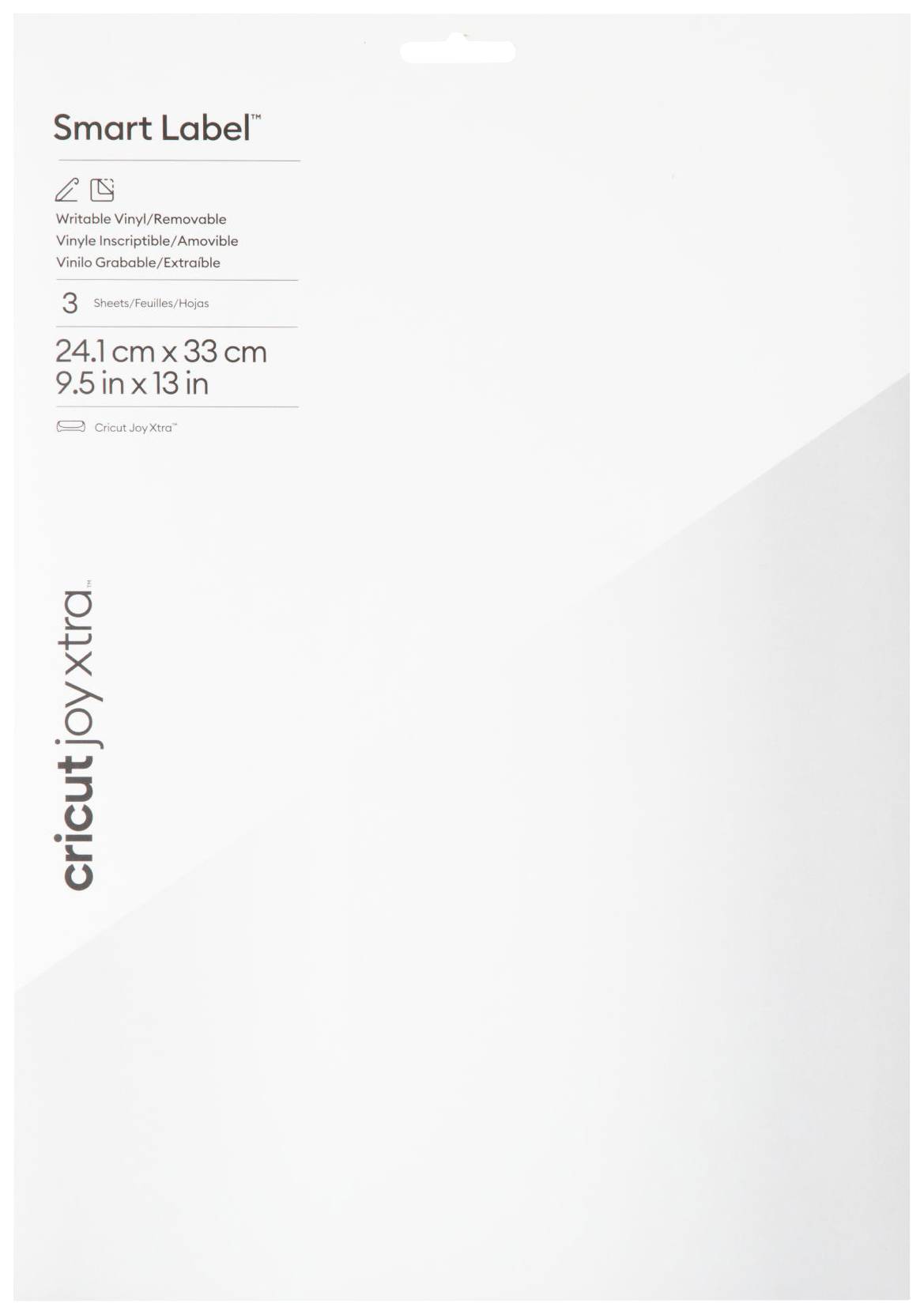 Cricut Smart Vinyl Removable Joy Xtra Folien-Set Schnittbreite 33 cm Weiß