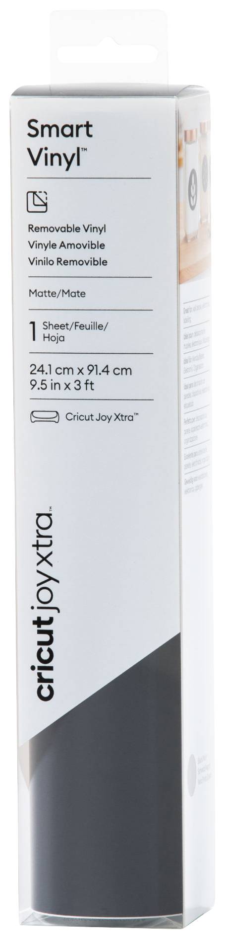 Cricut Smart Vinyl Removable Joy Xtra Folie Schnittbreite 91.4cm Schwarz