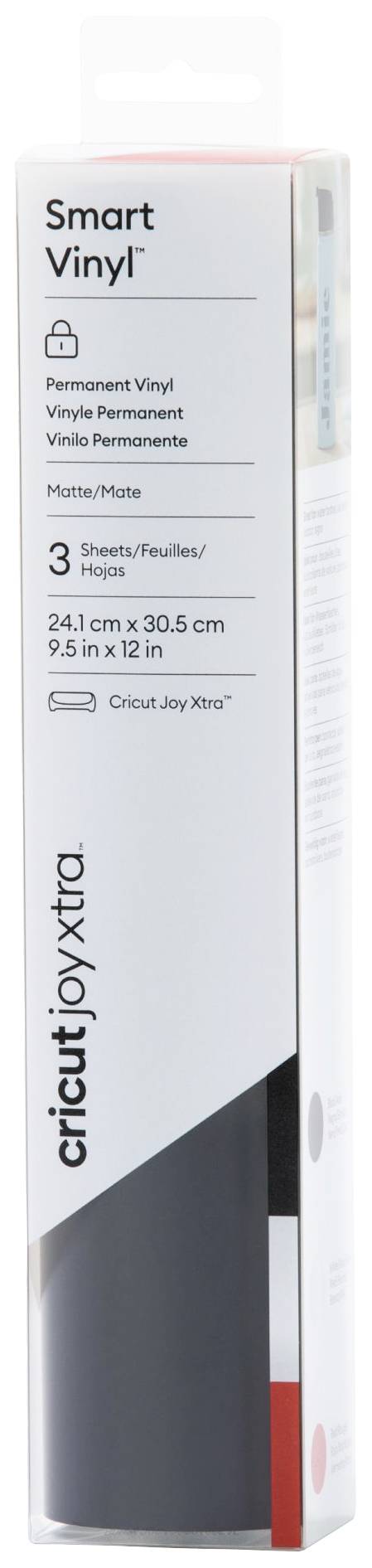 Cricut Smart Vinyl Permanent Joy Xtra Folien-Set Schnittbreite 30.5cm Schwarz, Weiß, Rot