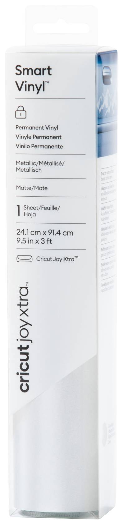 Cricut Smart Vinyl Permanent Joy Xtra Folie Schnittbreite 91.4cm Silber