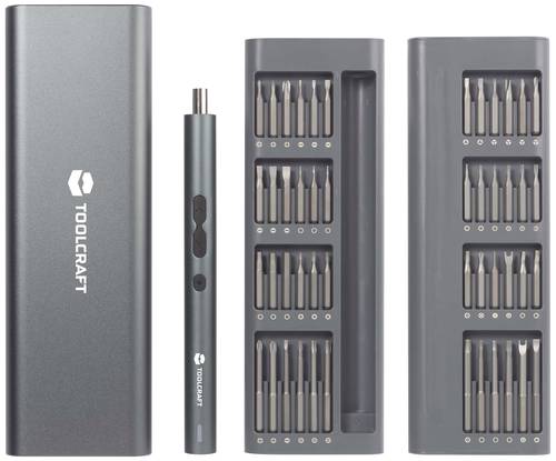 TOOLCRAFT TO-9610278 E-Schraubendreher 3.7 V 350 mAh Lithium inkl. Ladekabel, inkl. Aufbewahrungsbo