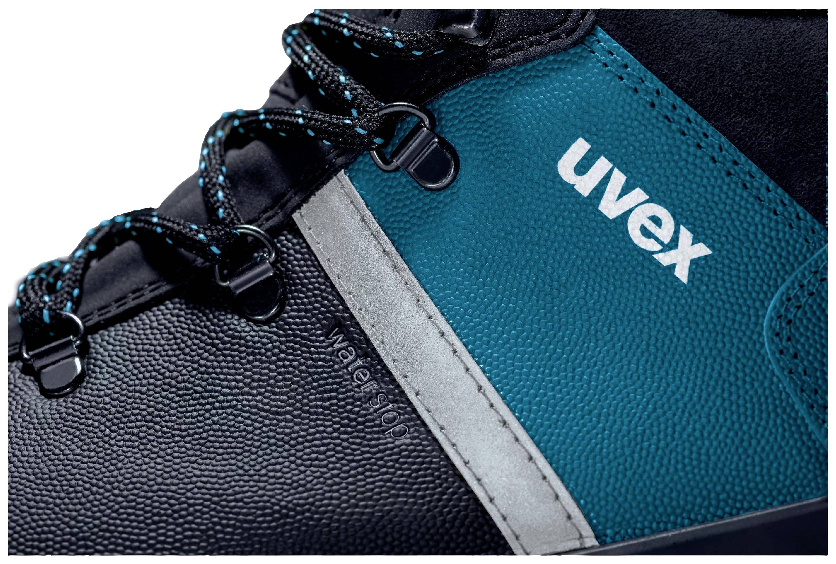 Uvex 3 asphaltpro 6559244 Sicherheitsstiefel S3 Schuhgröße (EU): 44 Schwarz, Blau 1 Paar