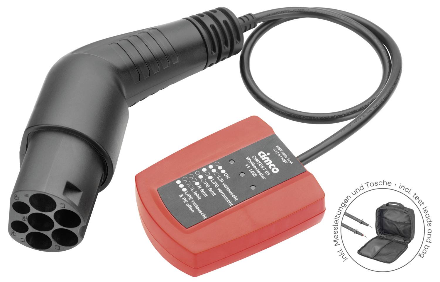 Cimco 111492 Wallbox-Steckdosentester Typ 2