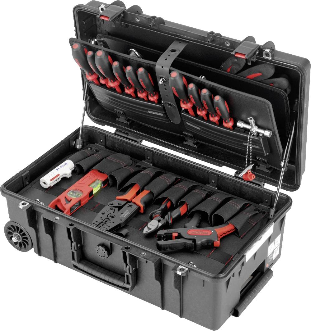 Cimco GIGANT 176845 Elektriker Trolley-Koffer bestückt 22teilig