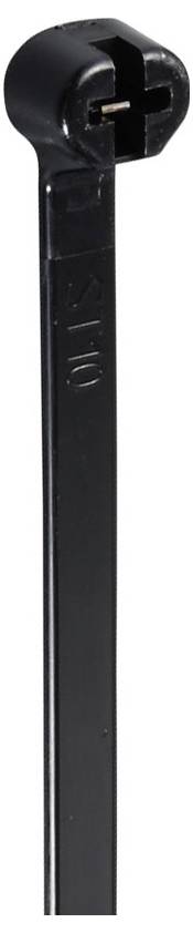 TRU COMPONENTS TC-12814200 Kabelbinder 370 mm 7 mm Schwarz mit Metallzunge, UV-Witterungsstabil 100