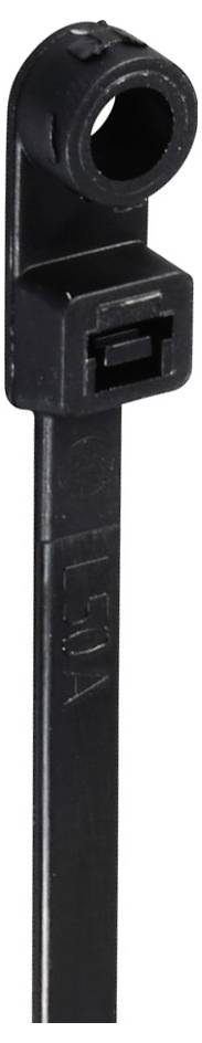 TRU COMPONENTS TC-12814208 Kabelbinder 200mm 4.8mm Schwarz mit Schraubsockel, UV-Witterungsstabil 100St.