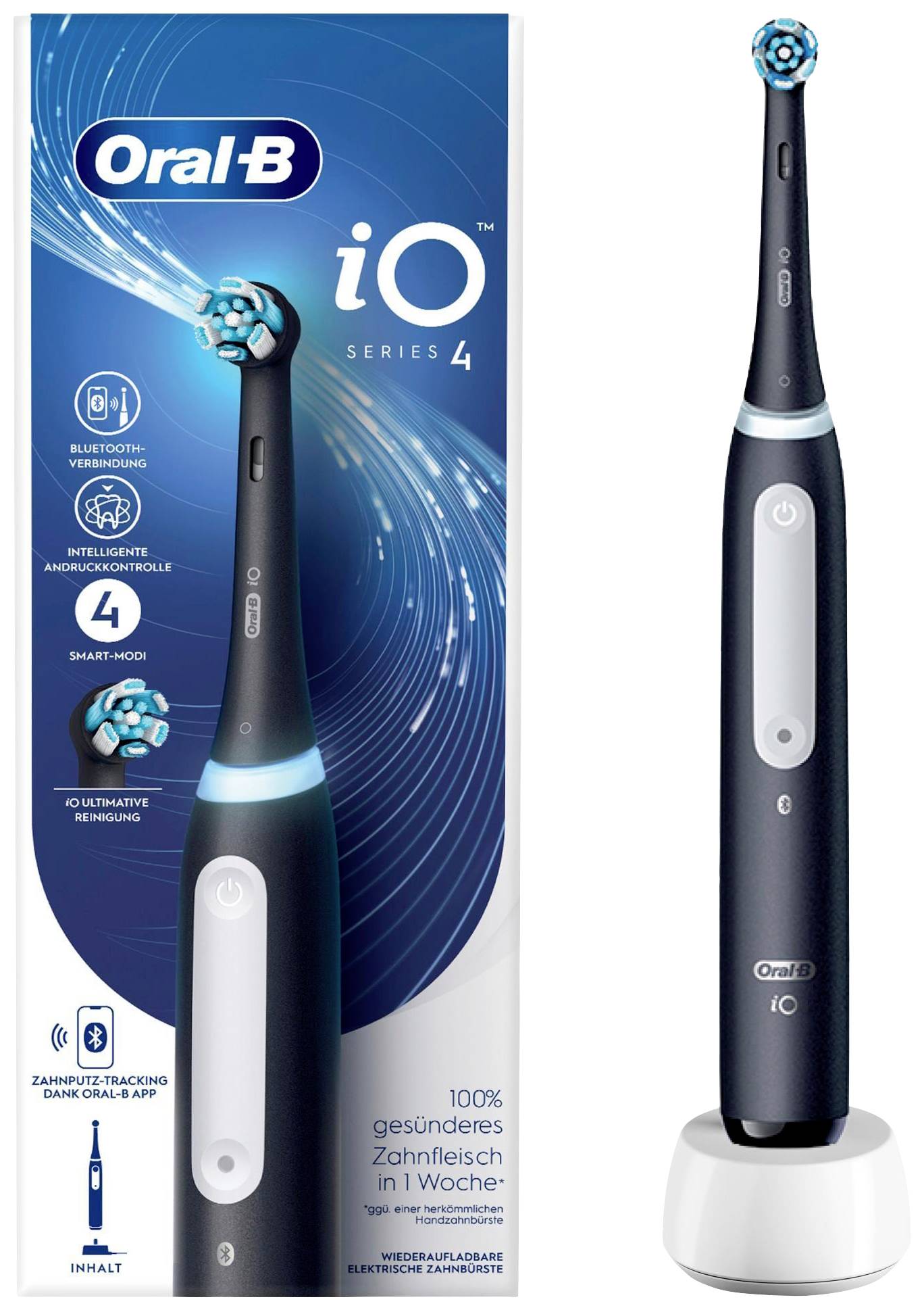 Oral-B iO Series 4 141502 Elektrische Zahnbürste Rotierend/Oszilierend Schwarz