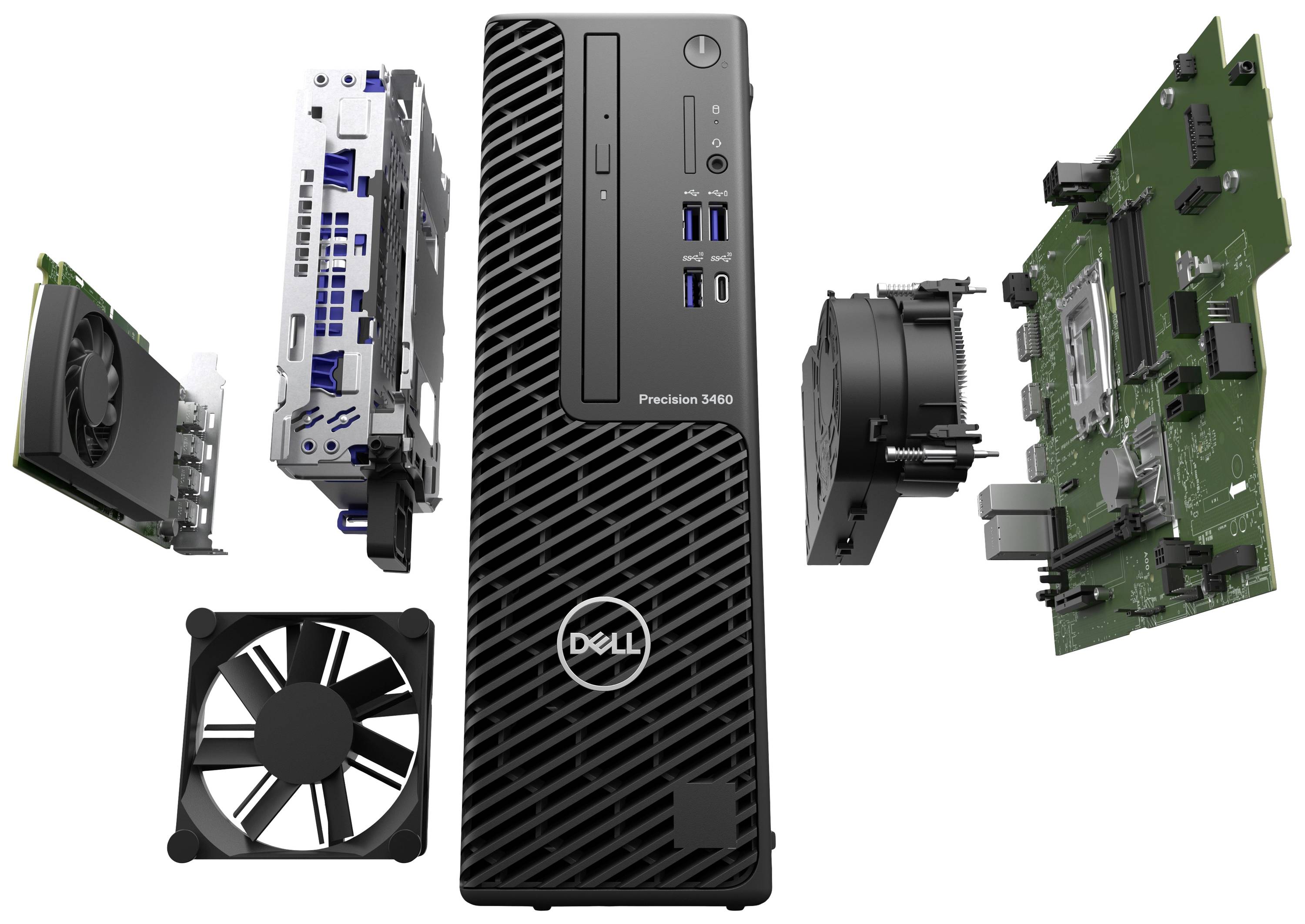 Dell Workstation Precision 3460 SFF Intel® Core™ i7 i7-14700 5.4GHz 16GB RAM 512GB SSD Intel UHD Graphics 770 Win 11 Pro M1N98